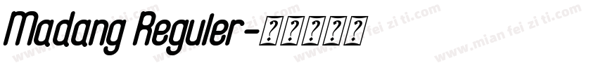 Madang Reguler字体转换